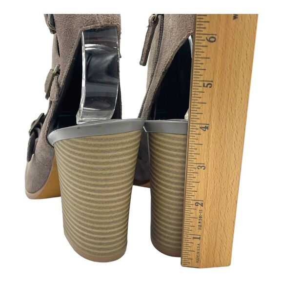 Melrose & Market Booties Womens 8.5 Suede Coastal Cowgirl Boho Peep Toe Boot - Picture 7 of 13